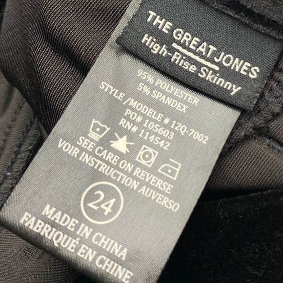 Blank NYC • Black Velvet The Great Jones Skinny - Picture 2 of 4